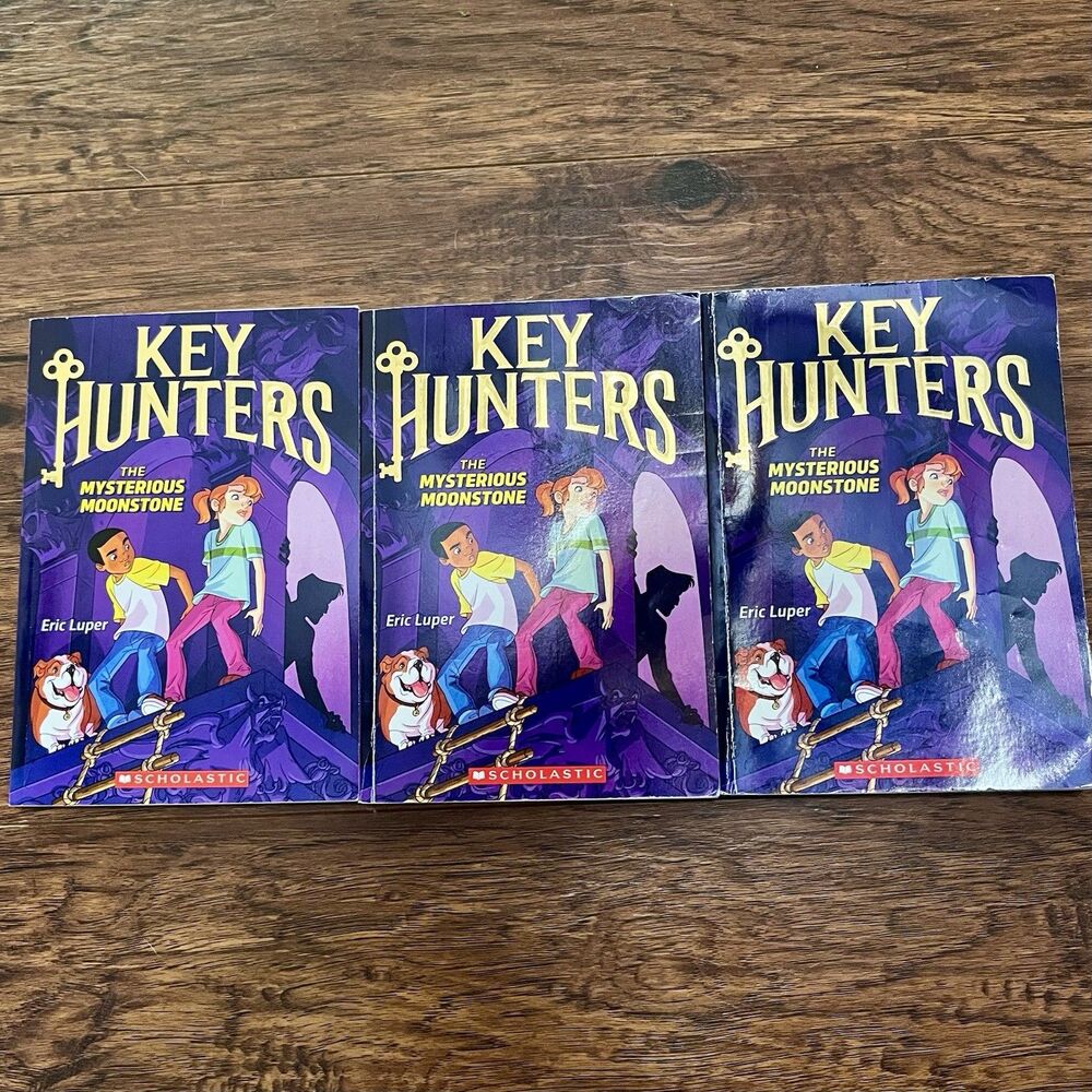 Lot of 3 Key Hunters The Mysterious Moonstone Eric Luper Scholastic PB Set